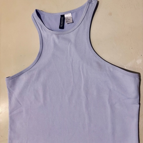 H&M Blue Ribbed Racerback Tank – M - Picture 4 of 7